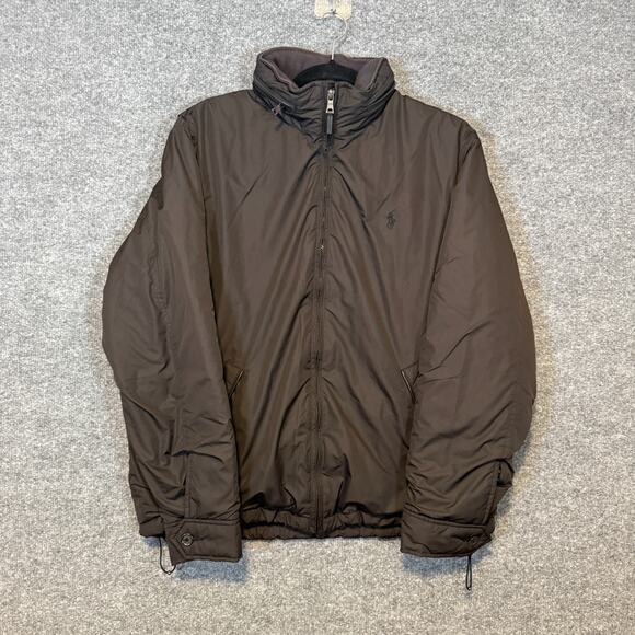 Polo Ralph Lauren Jacket Mens Large Black Zip Up Pony Softshell Vintage Y2K - Picture 3 of 14